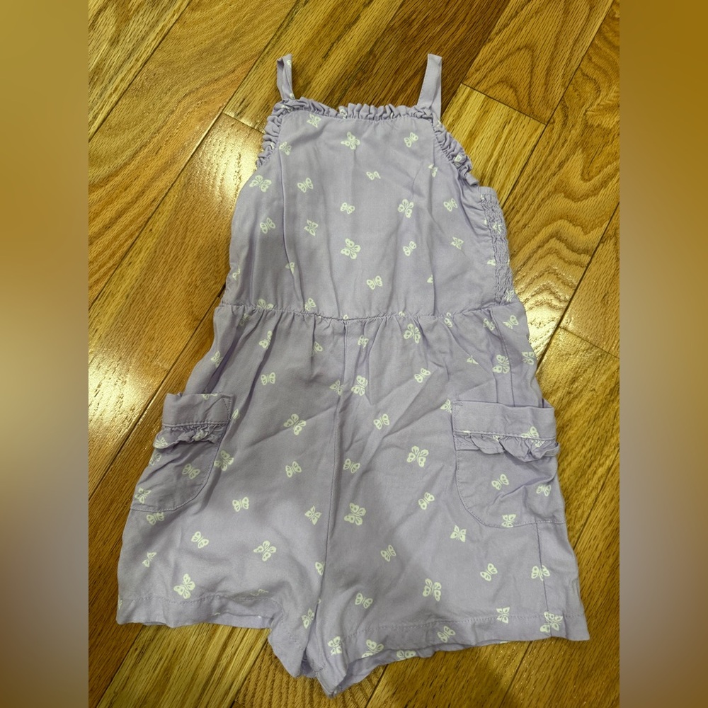 Cat & Jack Lavender Butterfly Romper